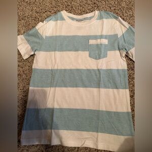 Arizona boys short sleeved shirt  in light blue and cream color in Size 10-12